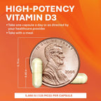 Rugby Vitamina D3 5.000 UI (125 mcg) - 100 Cápsulas