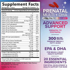 Vitaminas Prenatales con Ácido Fólico y Omega 3 DHA - Suplemento Multivitamínico para el Embarazo - 240 Cápsulas Blandas