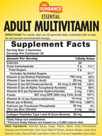 Sundance Adult Multivitamin Gummies – Multivitamínico en gominolas para hombres y mujeres, sabor a frutos rojos, 50 gominolas