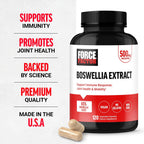 Force Factor Extracto de Boswellia Serrata - 120 Cápsulas - Apoyo Articular e Inmune