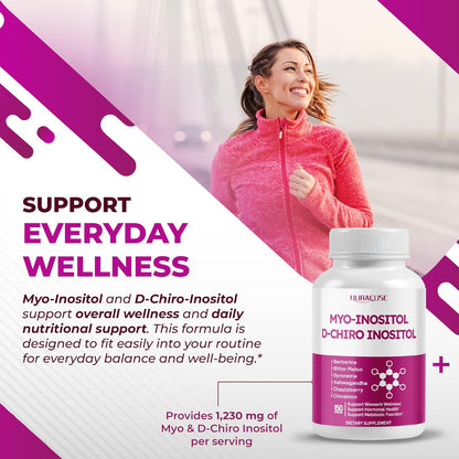 NURAFUSE Myo-Inositol y D-Chiro Inositol con Saúco, Canela, Melón Amargo y Gymnema – Alta Potencia – Image 2
