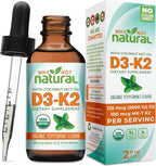 Why Not Natural Vitamina D3 K2 (MK-7) Gotas Líquidas, 5000 UI con Aceite MCT de Coco