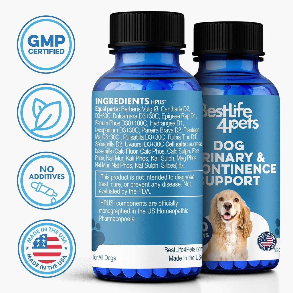 Fórmula para el Tratamiento de ITU y Salud Renal en Perros – Suplemento Urinario Natural – 400 Comprimidos Pequeños