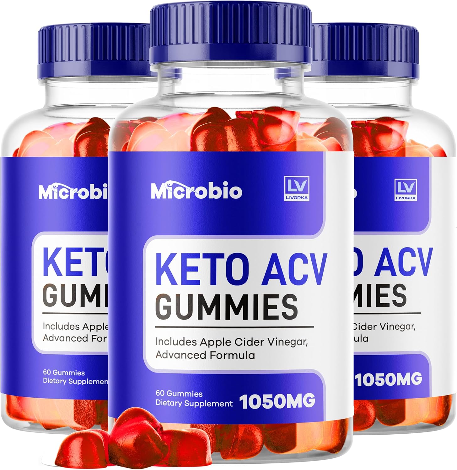 Microbio Keto ACV Gummies (3 Pack) | 180 Gominolas para 3 Meses