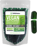 XPRS Nutra Cápsulas Vacías Tamaño 4 - 500 Unidades - Cápsulas Veganas Pequeñas para Rellenar - Cápsulas Vegetales DIY para Suplementos (Verde Bosque)