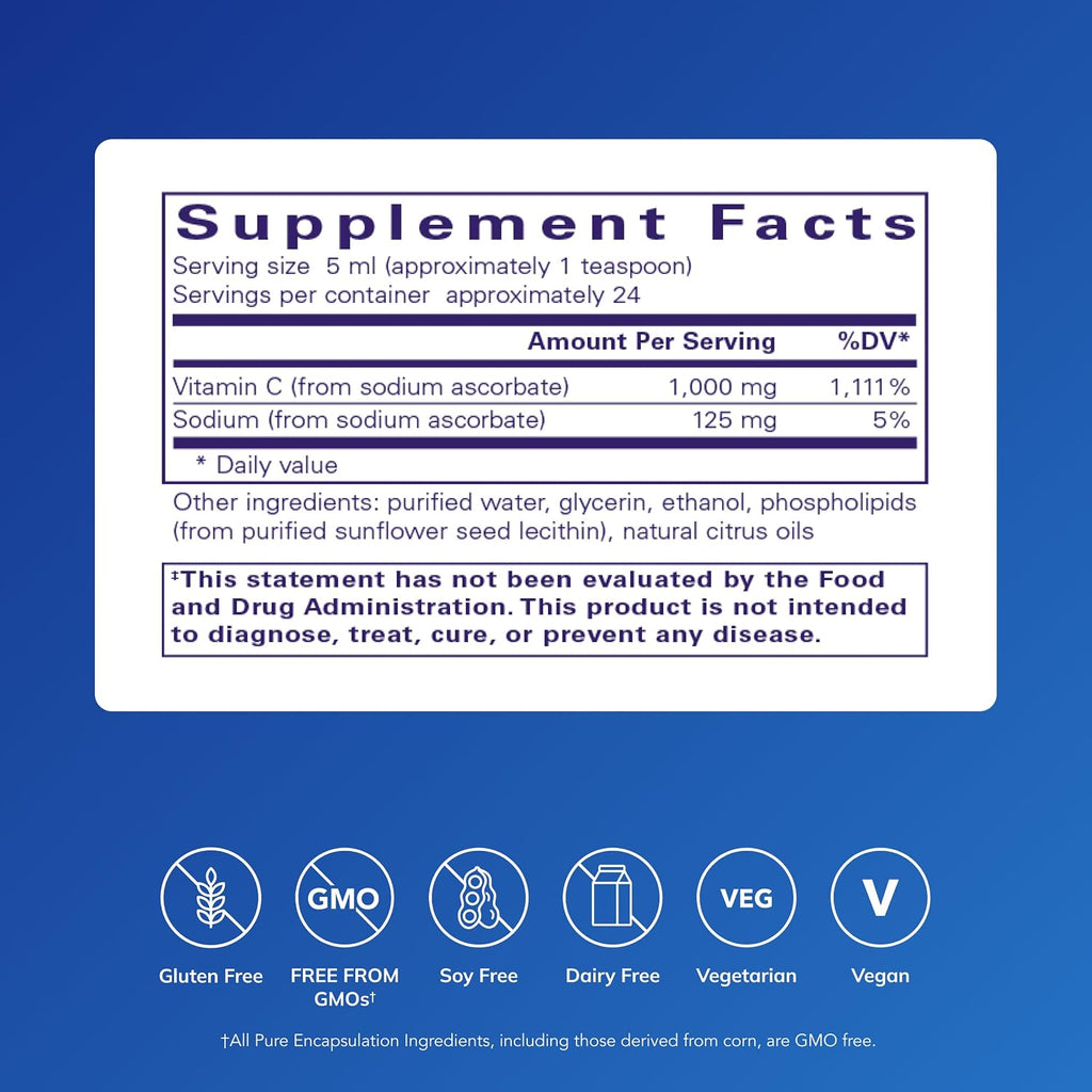 Pure Encapsulations Vitamina C Liposomal | 118 ml