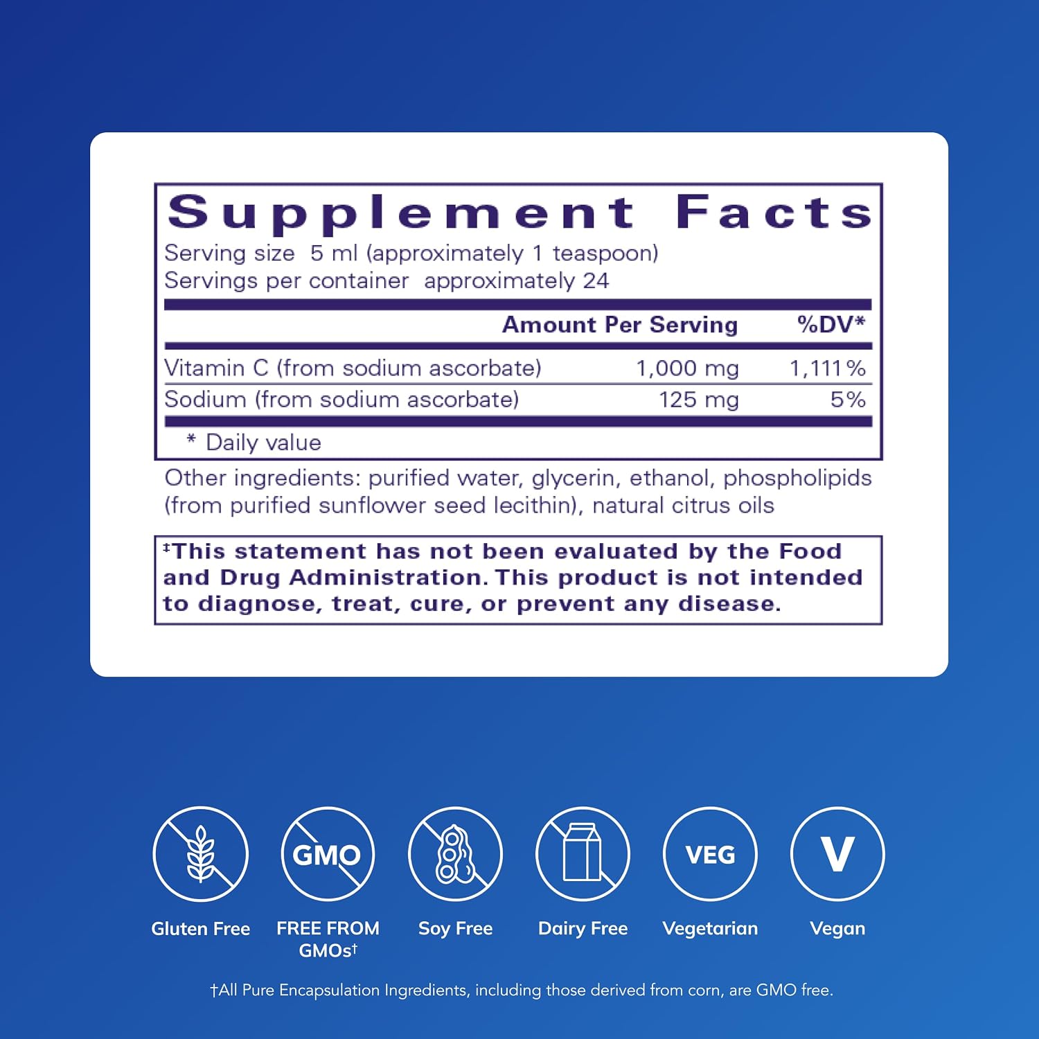 Pure Encapsulations Vitamina C Liposomal | 118 ml
