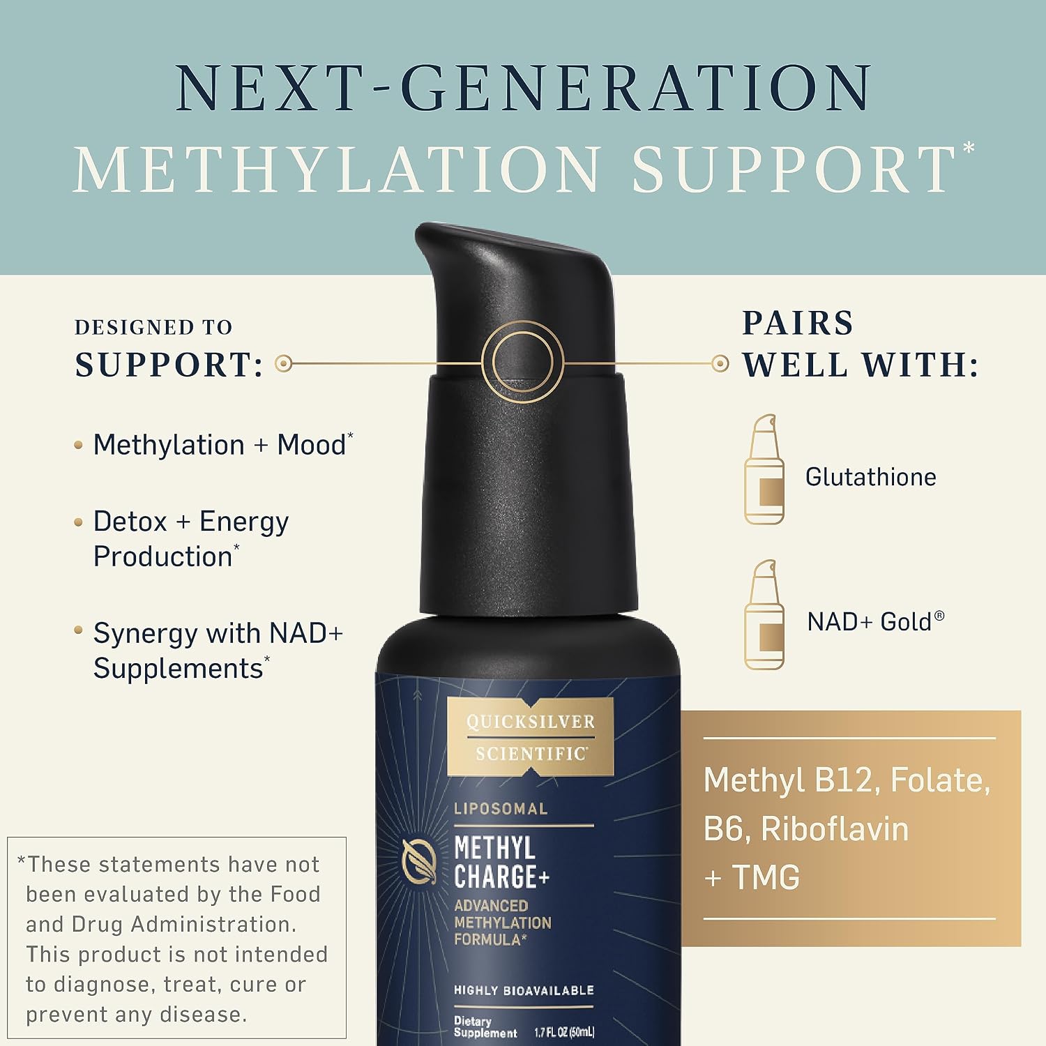 Methyl Charge - Suplemento de vitaminas B con TMG y absorción liposomal - 50 ml