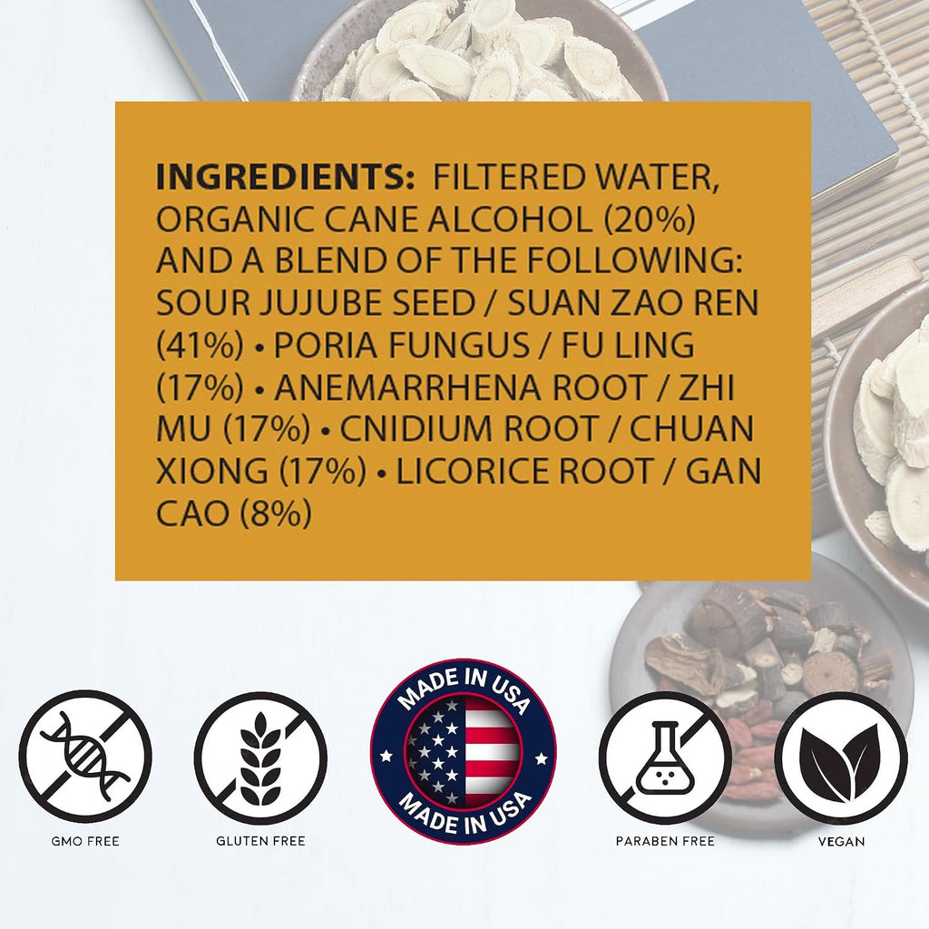 Decocción de Zizyphus (Suan Zao Tang) - Tintura Herbal Extracto Líquido Concentrado con Gotero - 1 oz (Pack de 2) de root + spring
