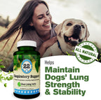 Respiratory Support for Dogs - Herbal Blend with Mullein, Ginger, Boswellia, and Yerba Santa - 90 Capsules