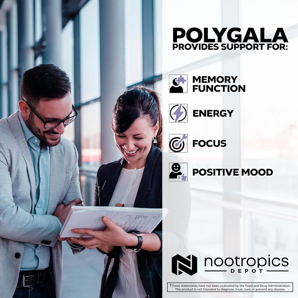 Nootropics Depot Cápsulas de Polygala tenuifolia | 100mg | 90 Cápsulas | Extracto 20:1 | Yuan Zhi