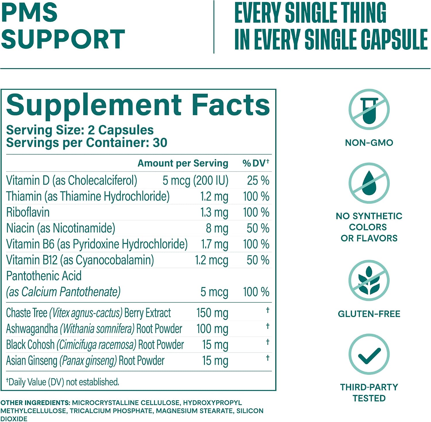 Habit PMS Support – Suplemento para el Síndrome Premenstrual (60 Cápsulas)
