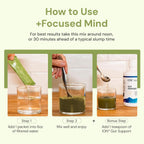 ION* Intelligence of Nature Focused Mind Nootropic Powder Drink Mix - Brain Boost con Matcha para Memoria, Concentración y Relajación - 20 Sobres