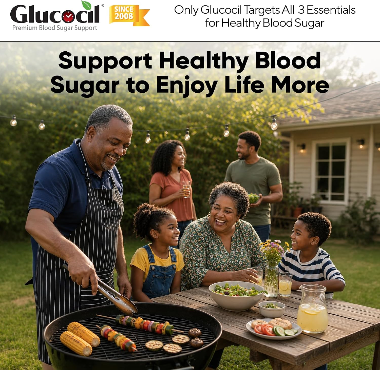 Glucocil – Cápsulas Vegetarianas para el Apoyo del Azúcar en Sangre