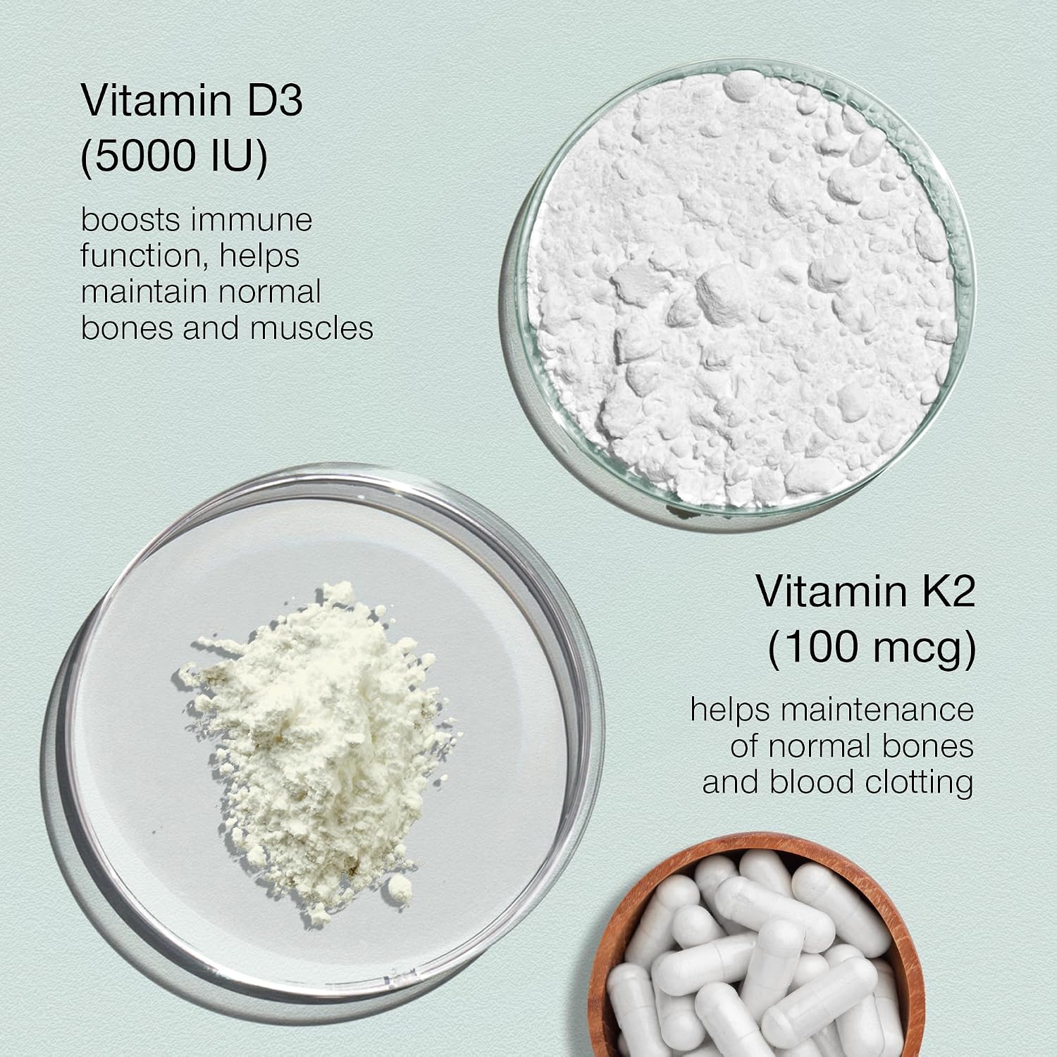 SuperSelf Vitamina D3 K2 5000 UI y K2 MK-7 100mcg – 60 Cápsulas