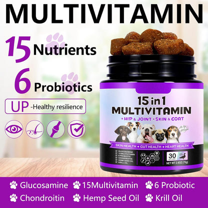 IKZEE Multivitamínico Masticable para Perros – Glucosamina: Ayuda a mantener la salud de las articulaciones y la – Image 5