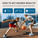 NuBest Grow Power - Calcio, Magnesio, Vitamina D3, B6, Zinc, Fósforo y Multivitamínico para Huesos Fuertes y Salud General, Mayores de 10 años - 1 Mes