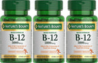 Nature's Bounty Vitamina B-12 500 mcg - 300 comprimidos (3 botes de 100)