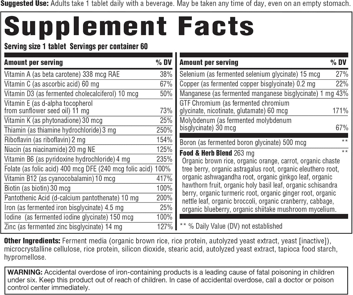 Innate Response Formulas Multivitamínico – Vitamina A (como betacaroteno): ayuda al mantenimiento de la visión – Image 2