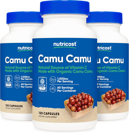 Nutricost Camu Camu 1000mg, 120 Cápsulas - – El funcionamiento normal del sistema nervioso. – Image 6