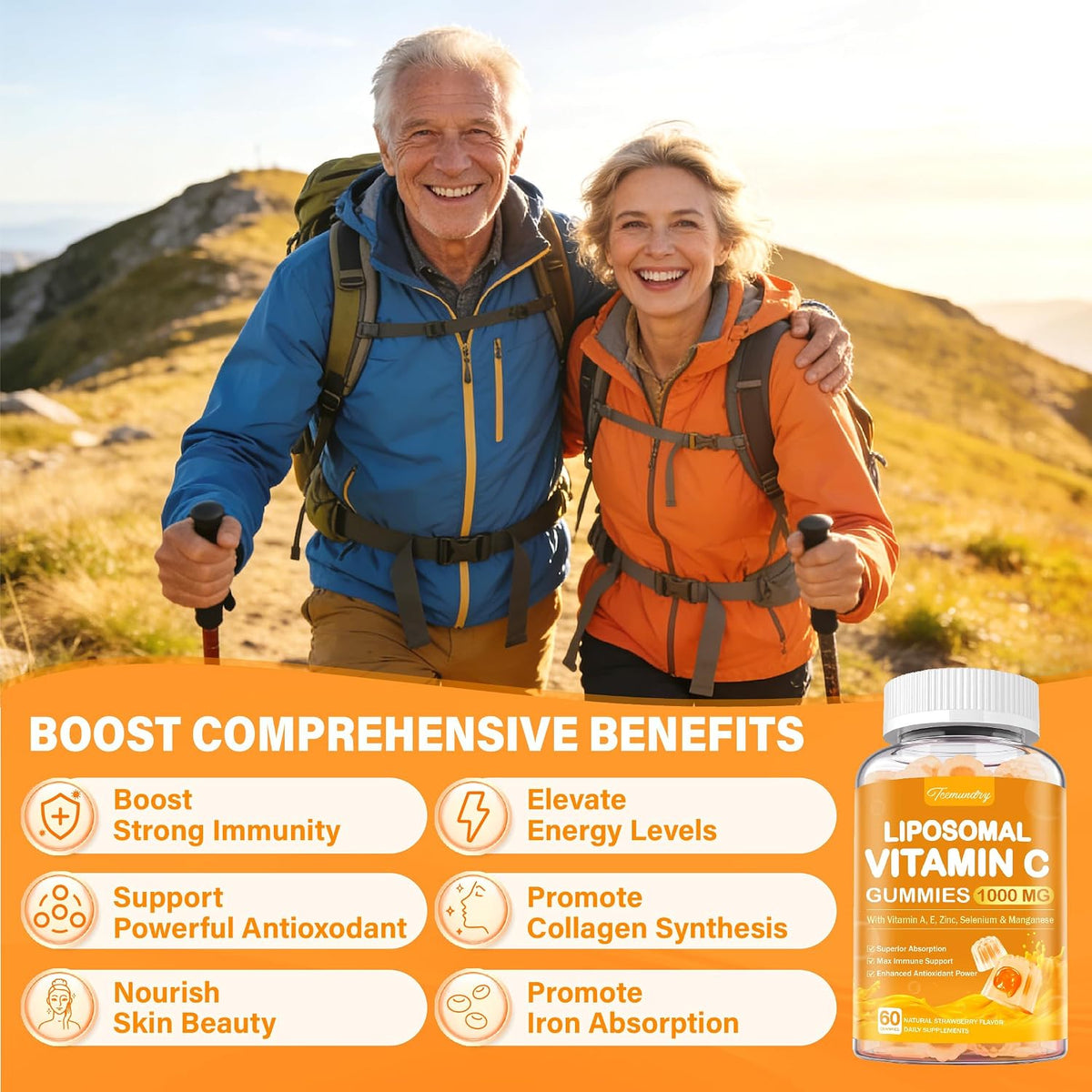 Gominolas de Vitamina C Liposomal 1000 mg con Zinc, Saúco, Vitaminas A y E - Tcemundry – Image 5