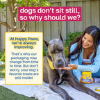 Happy Paws Suplemento para la Piel y el Pelaje de Perros, Apoyo para Picor y Alergias, Confort para Piel Seca y Control de Caída del Pelo con Aceite de Coco y Vitamina B12, Sabor a Pollo Vegano, 100 Masticables