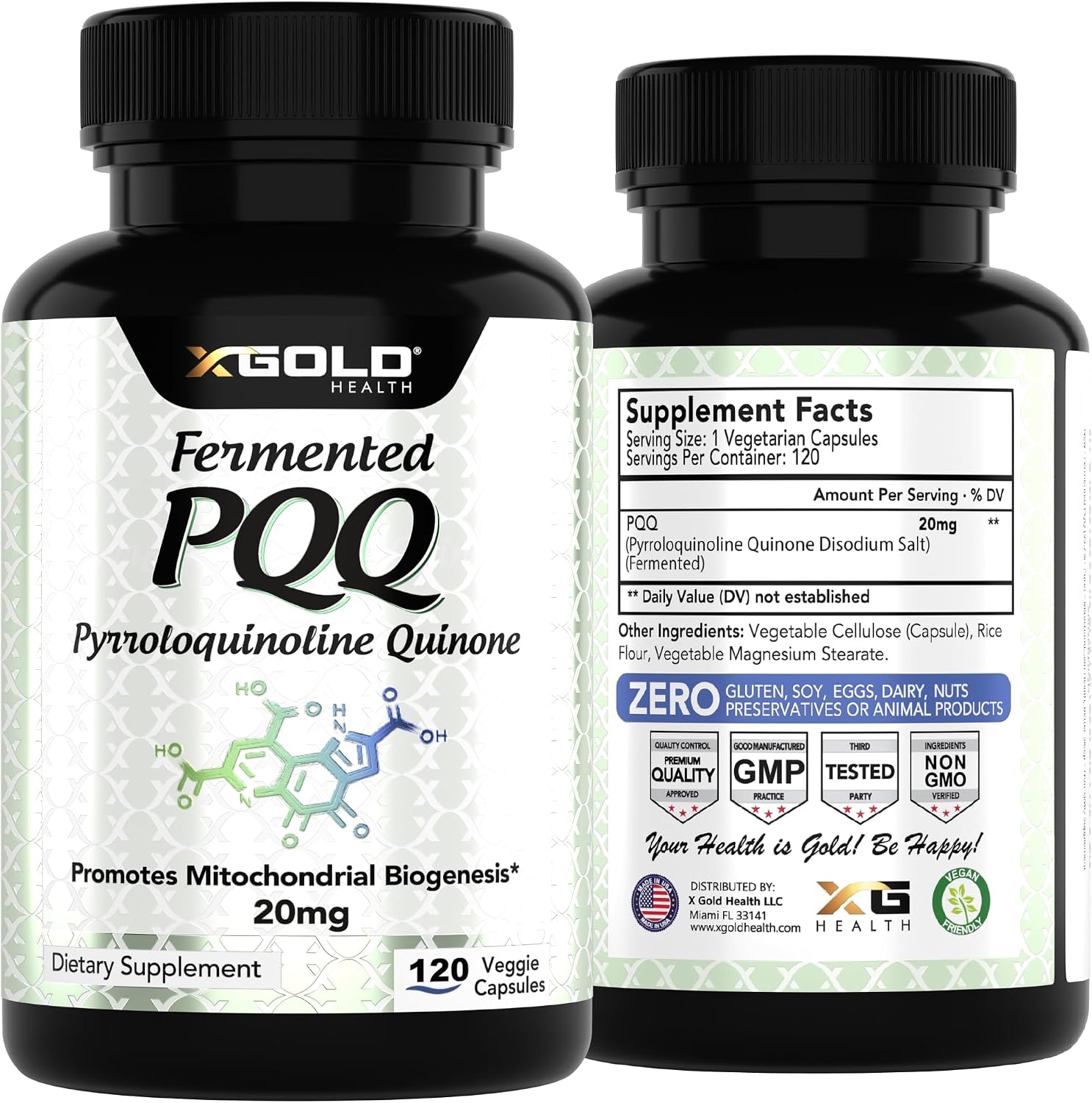Fermented PQQ 20mg – Pirroloquinolina Quinona, 120 Cápsulas