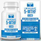 L-Methylfolate 15 mg | 90 Cápsulas | Metilfolato Activo 5-MTHF