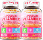 Gomitas Liposomales de Vitamina C 1000mg, D3 5000IU y Zinc - Pack de 2