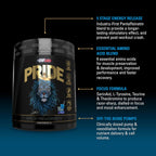 EHP Labs Pride Pre Workout - Pre-entreno en Polvo Sin Azúcar con Cafeína y BCAA (40 Servicios, Blue Slushie)