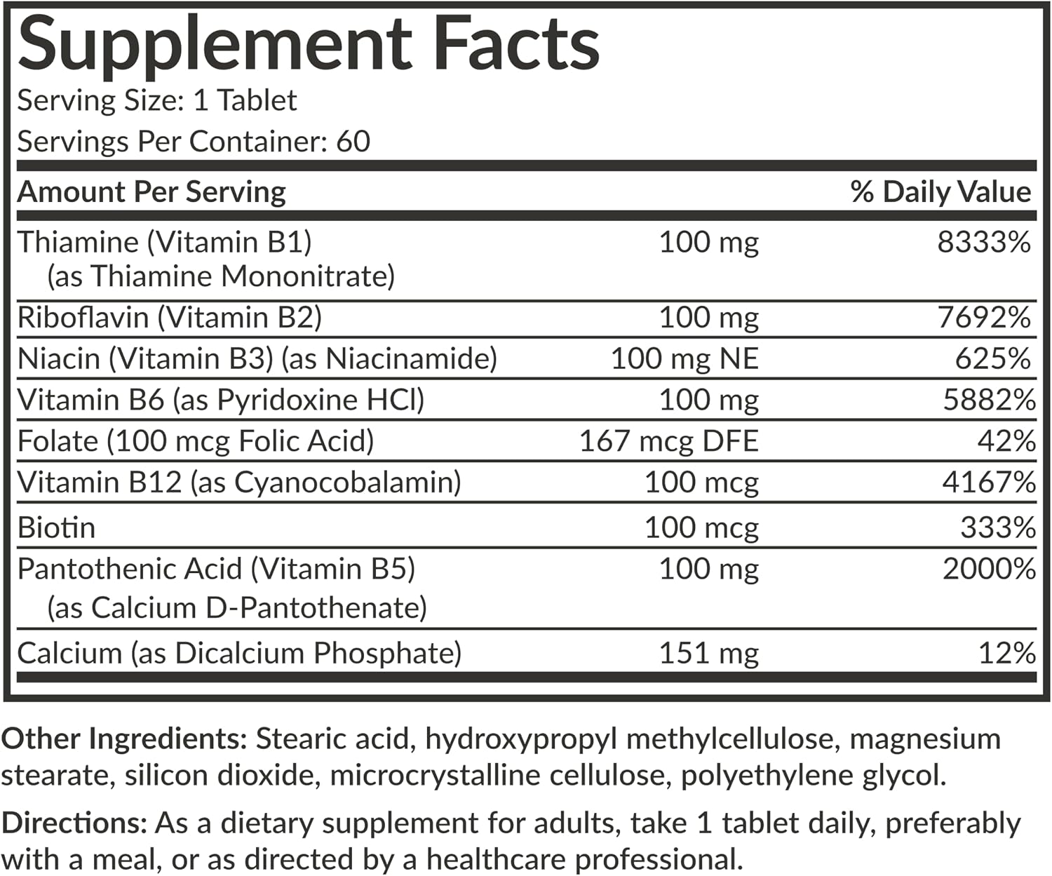 Futurebiotics Super B 100 Liberación Sostenida Complejo de Vitaminas B No Transgénico, 60 Comprimidos Vegetarianos