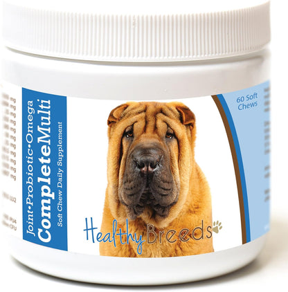Healthy Breeds Chinese Shar Pei All in One Multivitamin Soft Chew 60 Count – Image 1