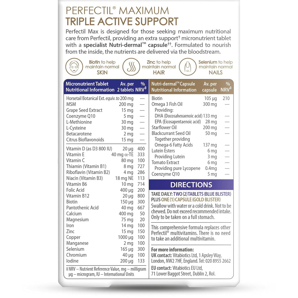 Perfectil Max - 84 comprimidos y cápsulas