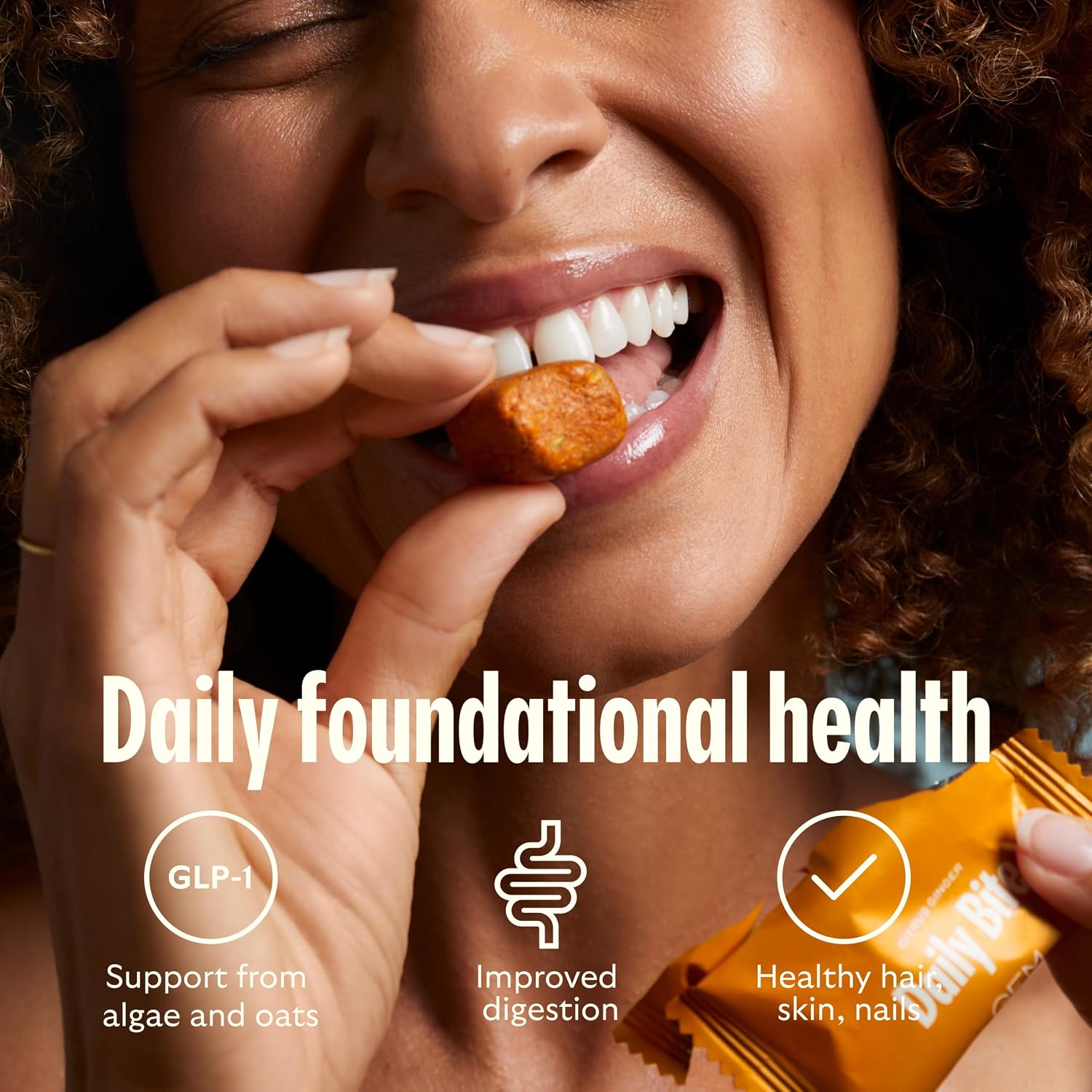GEM Daily Bite para Mujeres y Hombres – Bocado Multivitamínico con 20+ Nutrientes y Superalimentos (Jengibre Cítrico, 28 unidades)