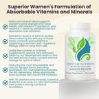 Essential Nutrients, Multivitamínico Metilado para Mujeres con Quatrefolic 5-MTHF, 180 Cápsulas