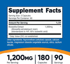 Nutricost Extracto de Boswellia 180 Cápsulas – 90 Dosis – Vegano, Sin Gluten