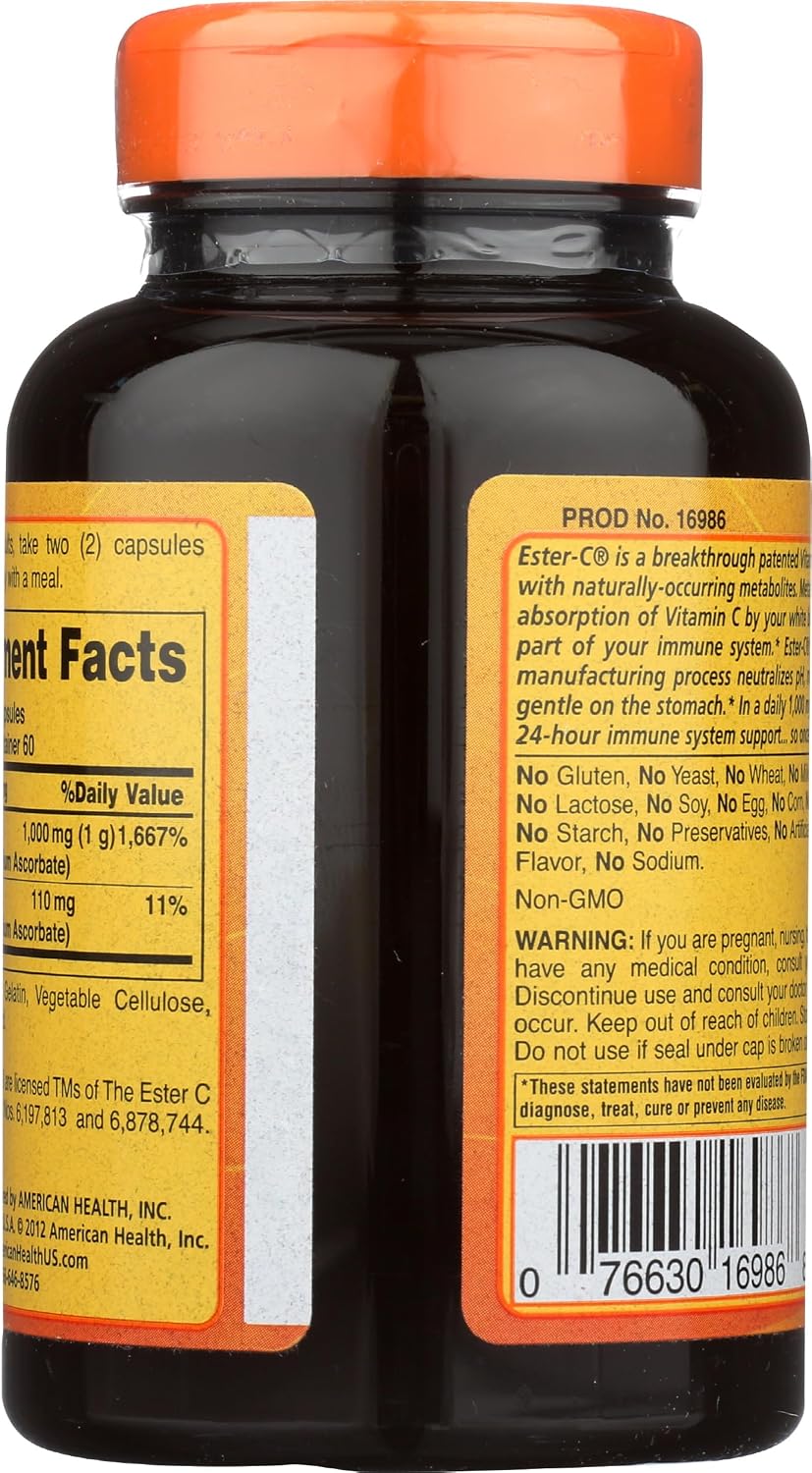 Ester-C 500 mg - 120 Cápsulas - American Health