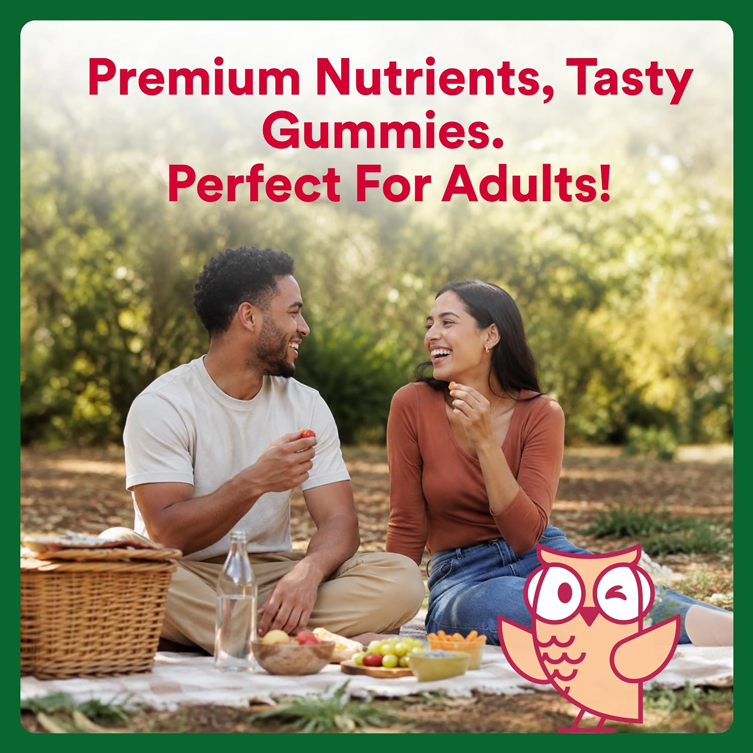 SmartyPants Plus Multi & Fiber Multivitamínico en Gominolas para Hombres y Mujeres con Fibra Prebiótica, Omega 3 DHA/EPA, Vitaminas D3, C, B12, B6, A, K, Zinc, Clean Label, Tres Sabores de Frutas, 90 unidades (Ración para 30 días)