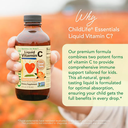 ChildLife Essentials Vitamina C Líquida para – Niños de 4 años en adelante: 1 a 2 cucharaditas (5 a 10 ml) al día. – Image 3