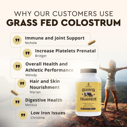Ancestral Supplements Suplemento de Calostro Bovino Grass Fed, 3000 mg, 180 Cápsulas – Image 6
