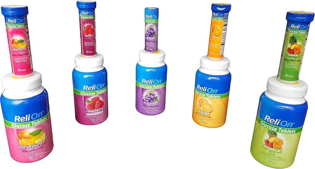 ReliOn Glucosa, 50 Comprimidos + Tubo de 10 (Naranja)