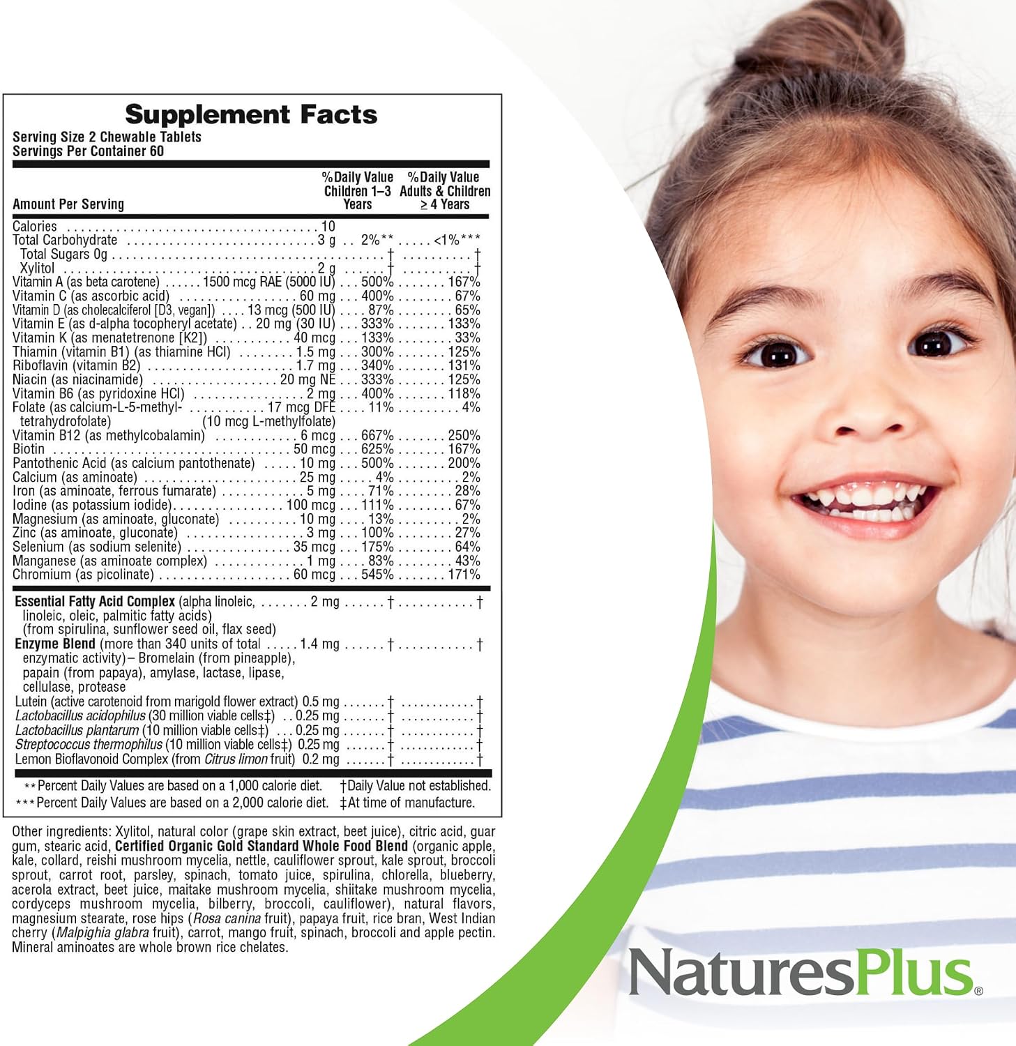 NaturesPlus Animal Parade Gold Multivitamínico Infantil – 120 Comprimidos Masticables Sabor Uva (Pack de 2)