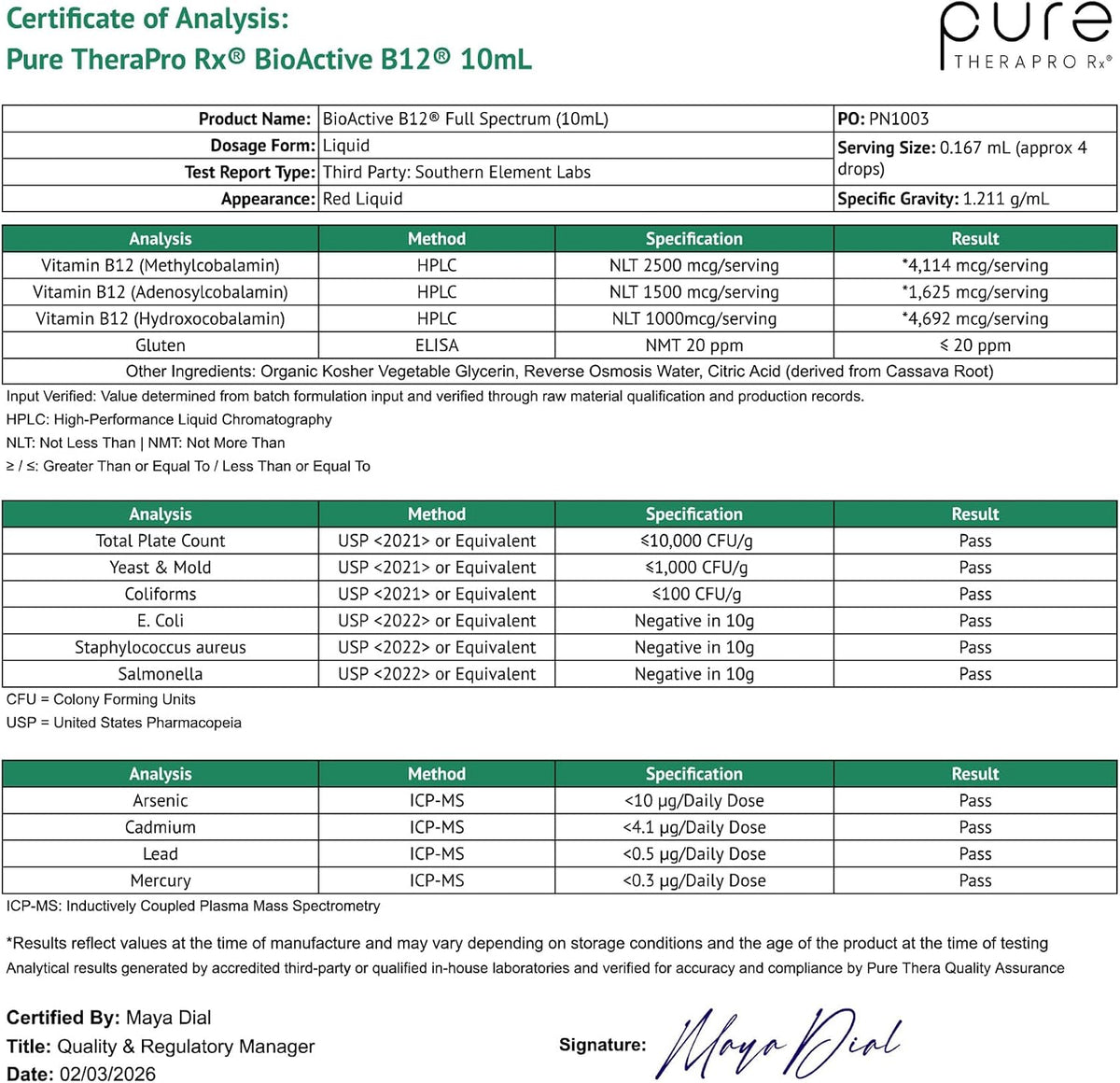 Pure Therapro Rx Vitamina B12 Sublingual - – El funcionamiento normal del sistema inmunitario. – Image 9