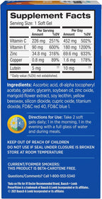 PreserVision AREDS Lutein – Ocular Multivitamin with Lutein, Vitamins C and E, Zinc, and Copper, 120 Softgels