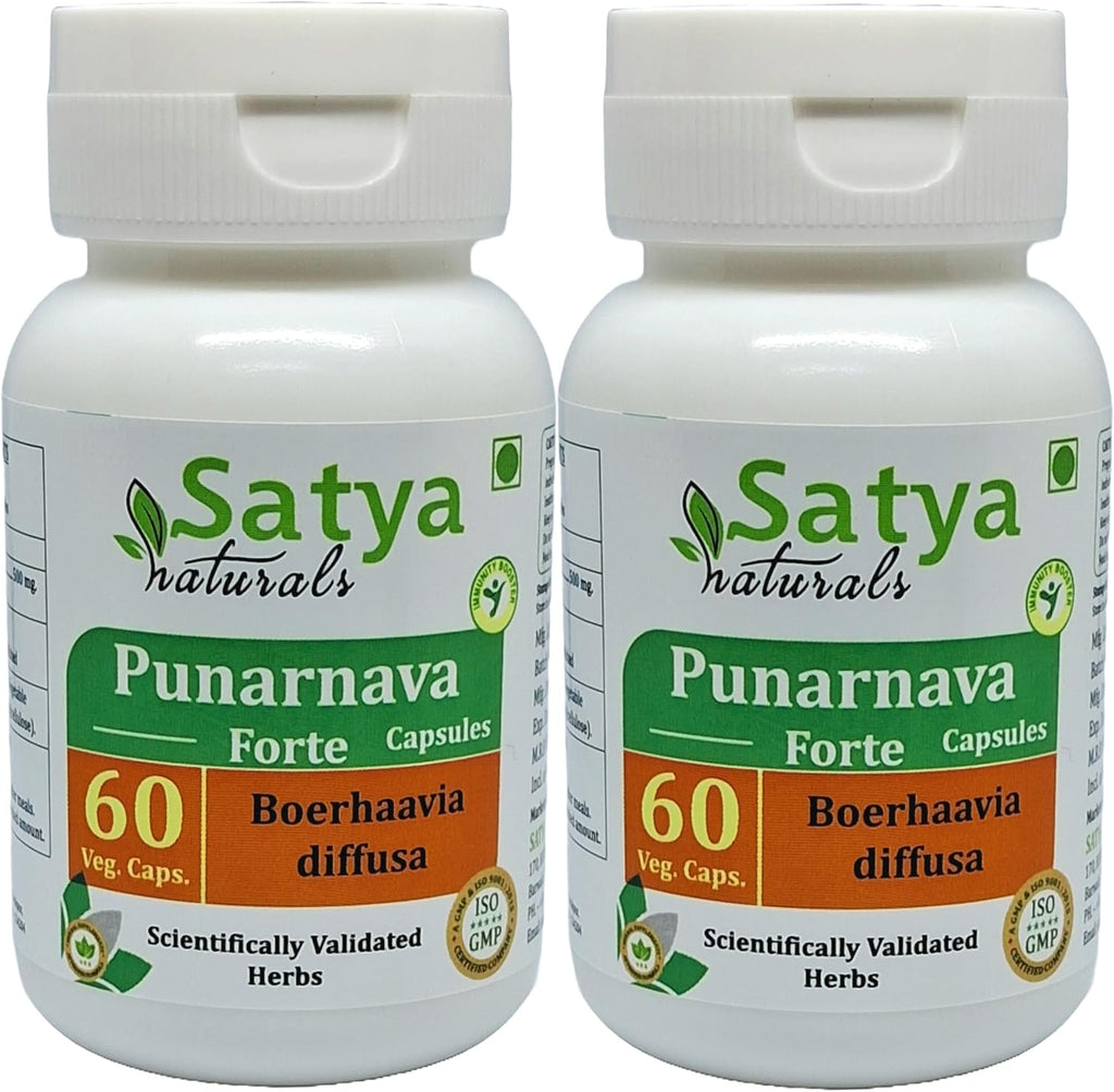 Punarnava Forte Cápsulas 500 mg - 60 Cápsulas Vegetales (Pack de 4)