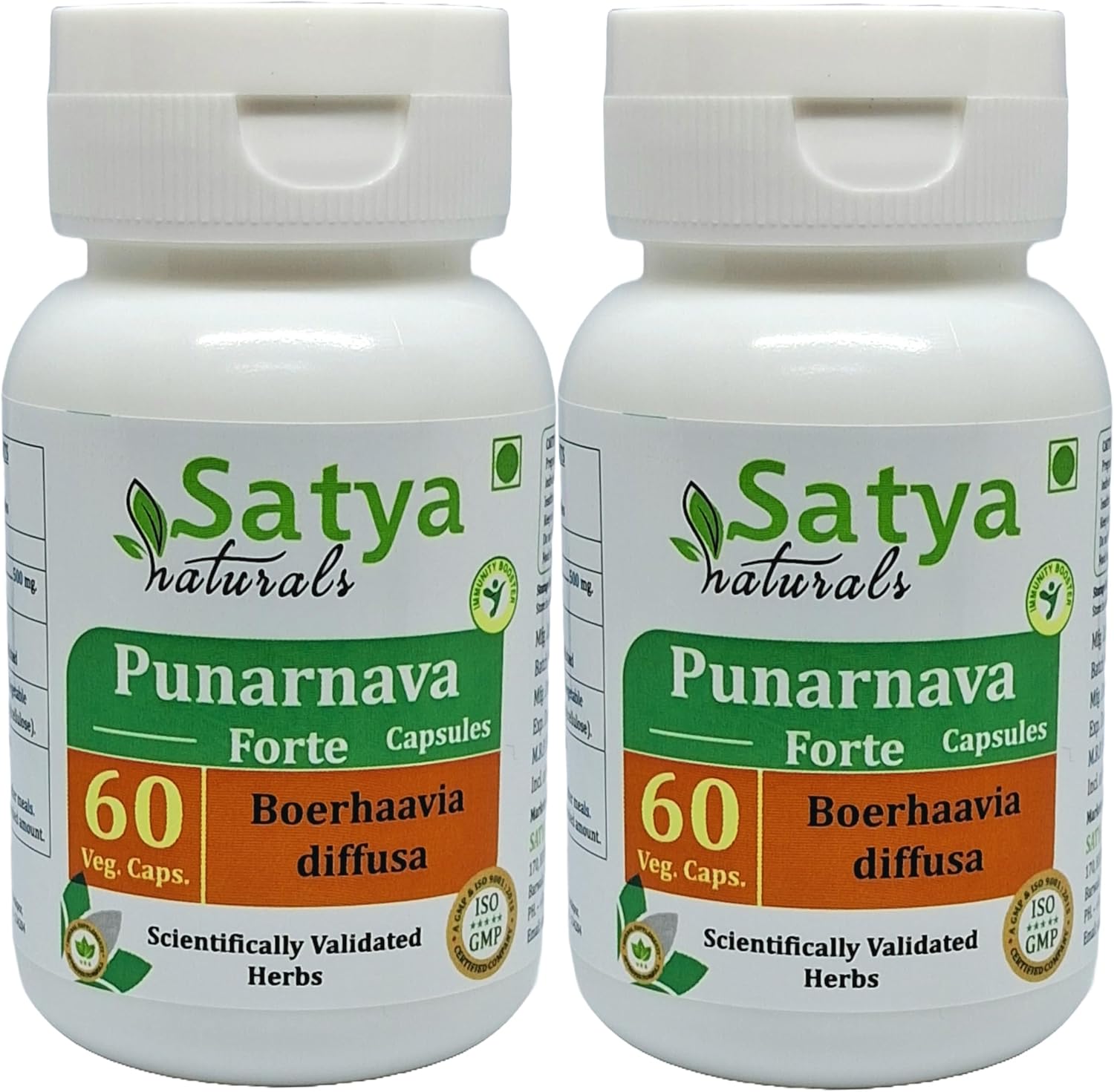 Punarnava Forte Cápsulas 500 mg - 60 Cápsulas Vegetales (Pack de 4)