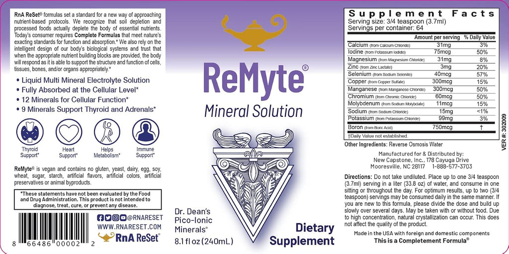 RnA ReSet - Restablecimiento total del cuerpo, Protocolo de suplemento dietético, Magnesio, Electrolitos, Vitamina B, Proteína en polvo de vainilla, Bienestar y longevidad