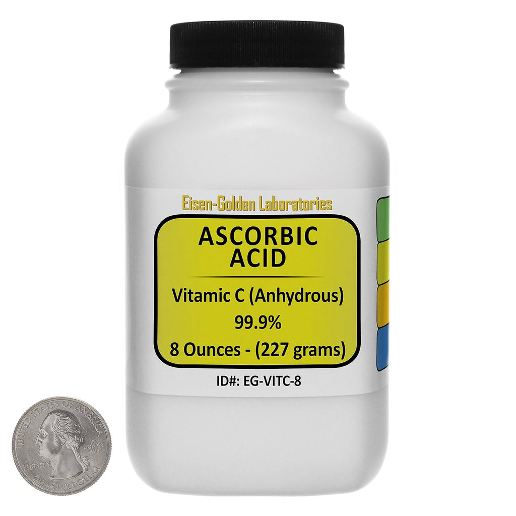 Ácido Ascórbico Puro 99.9% ACS en Polvo – 227 g (8 oz)