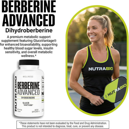 NutraBio Berberine Advanced – Dihidroberberina 200 mg, 60 Cápsulas – Image 6