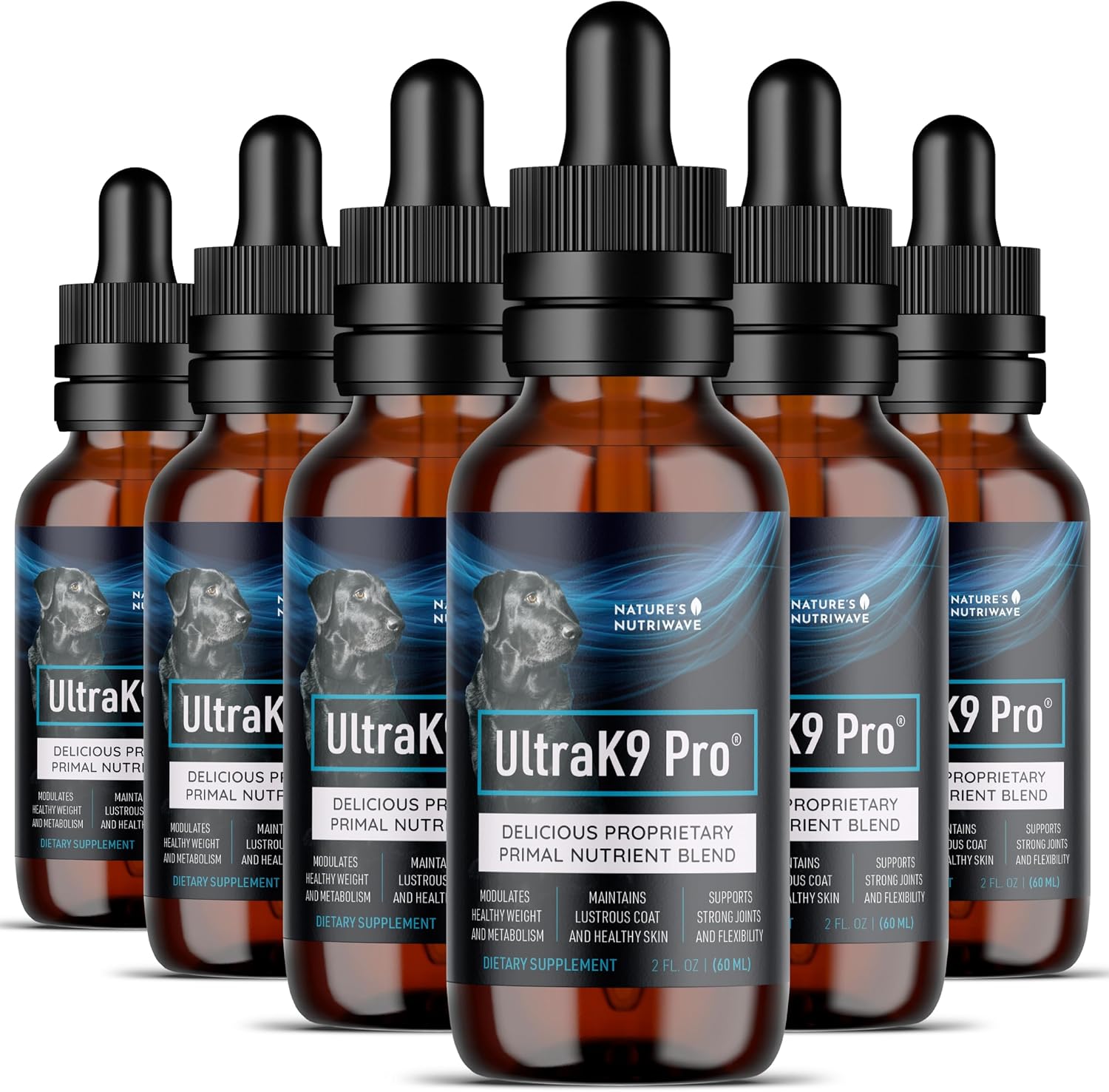 UltraK9 Pro Drops para Perros – Fórmula de 9 Nutrientes – 60ml (3 Meses de Suministro)